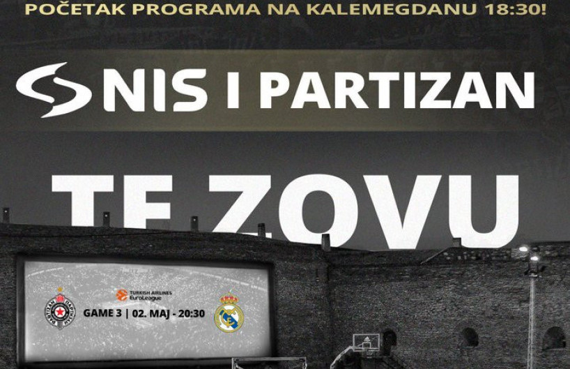 Partizan poziva navijače na zajedničko gledanje meča protiv Reala