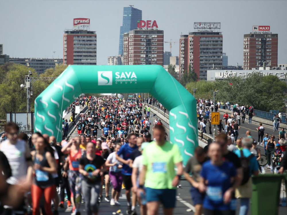 slike beogradskih ulica u vreme BG maratona