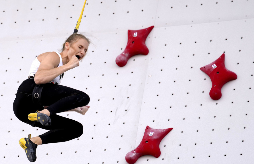 Radost Aleksandre Kucku nakon osvajanja srebra na Olimpijskim igrama u Parizu