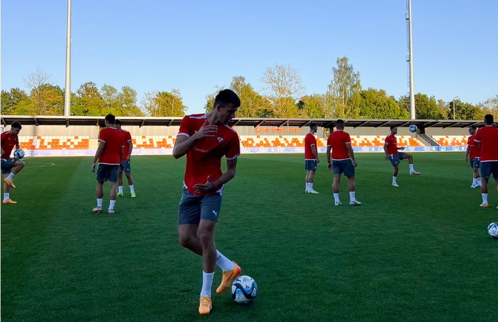 Trening mlade fudbalske reprezentacije Srbije u Bakuu