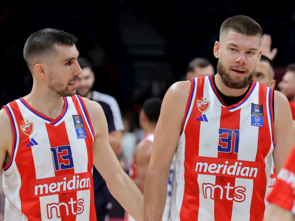 Ognjen Dobrić i Rokas Gedraitis u dresu Crvene zvezde