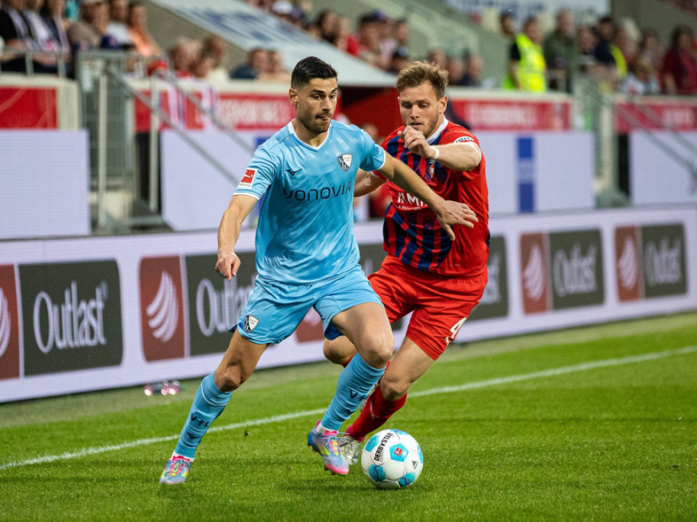 Fudbaleri Hajdenhajma i Bohuma, tokom meča 32. kola Bundeslige
