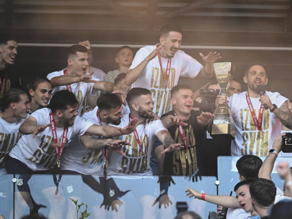 Ekipa Rijeke, tokom proslave šampionske titule