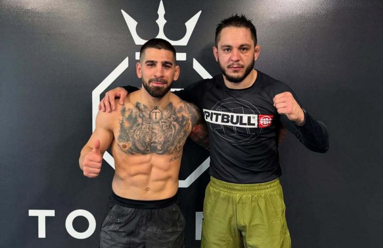 Miloš Janičić u društvu doskorašnjeg UFC šampiona