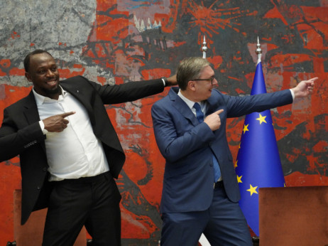 Bolt u poseti predsedniku Republike Srbije