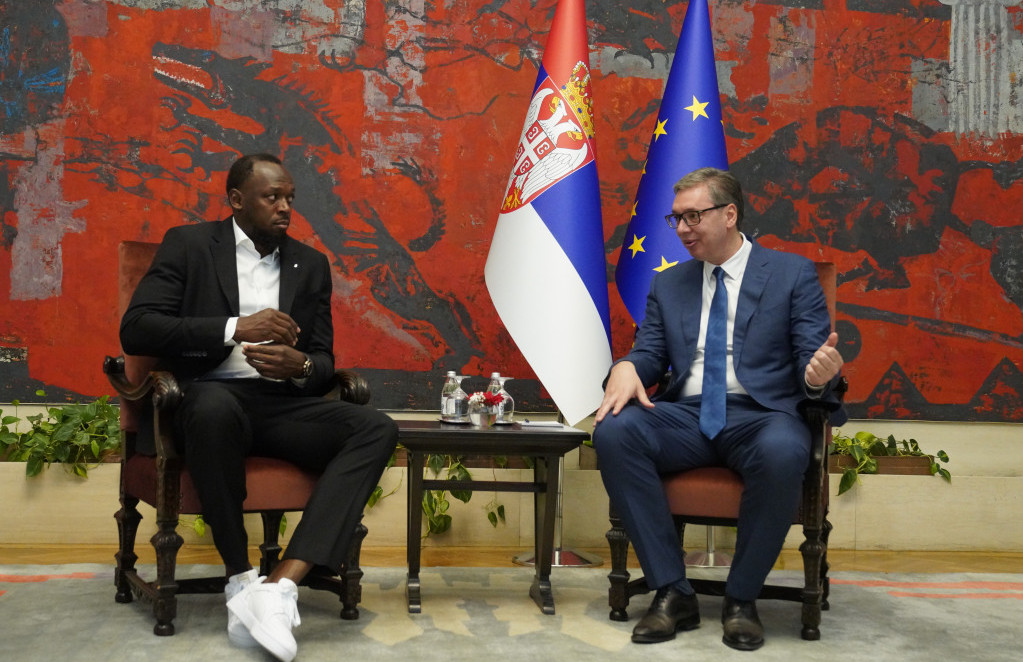 Predsednik Srbije Aleksandar Vučić i Jusein Bolt