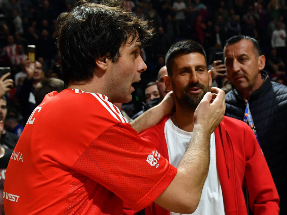Novak Đoković i Miloš Teodosić, srpski teniser i doskorašnji srpski košarkaš