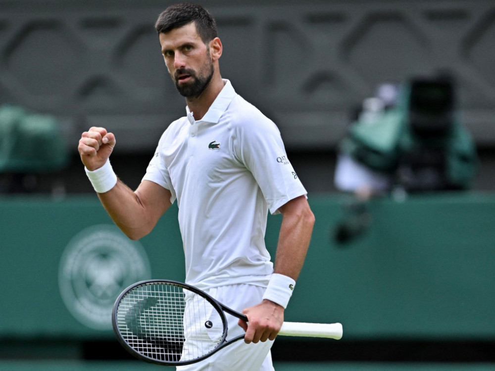 Novak Đoković na meču sa Miomirom Kecmanovićem