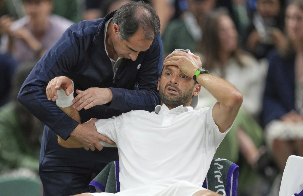 Grigor Dimitrov se povredio i predao meč Sineru