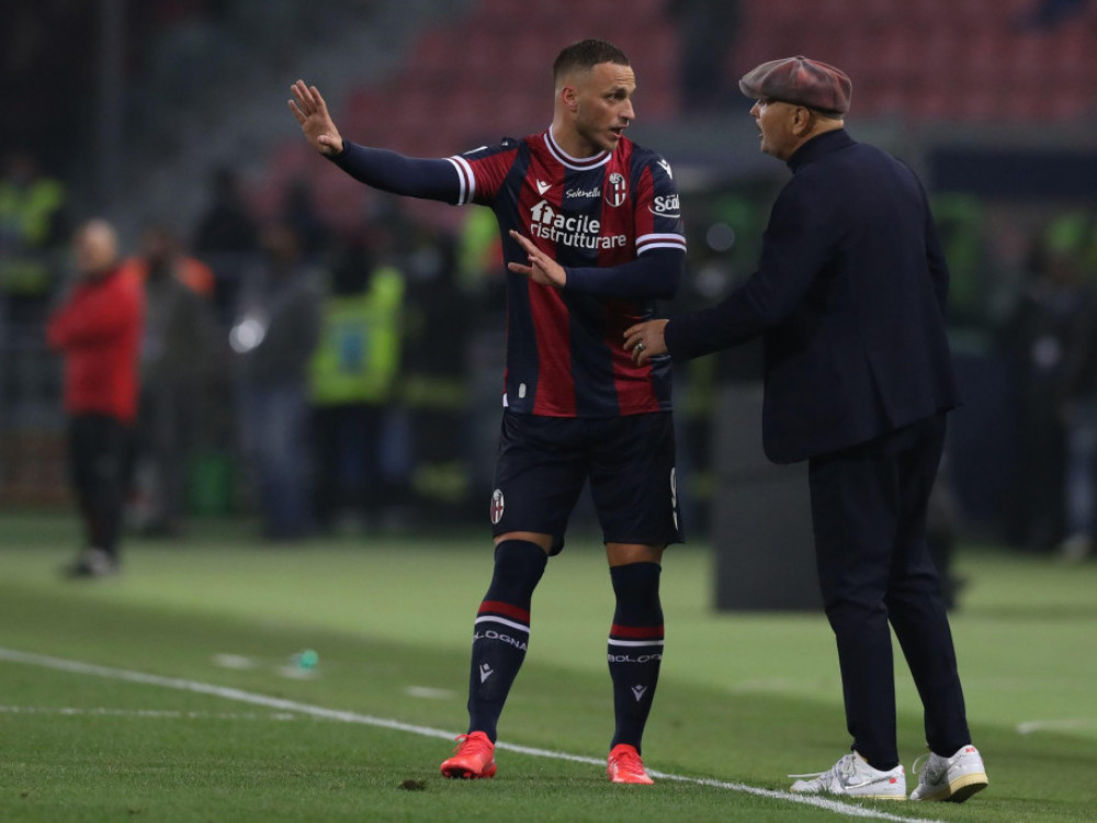 Marko Arnautović u razgovoru sa Sinišom Mihajlovićem