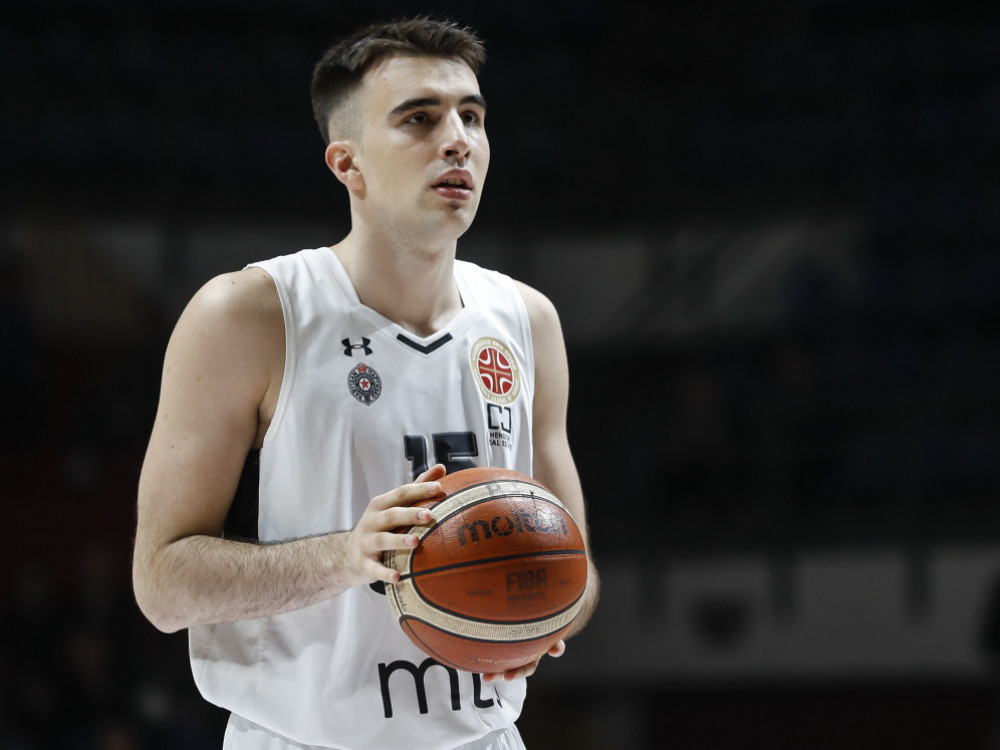 Marko Pecarski, srpski košarkaš, u vreme dok je igrao za Partizan