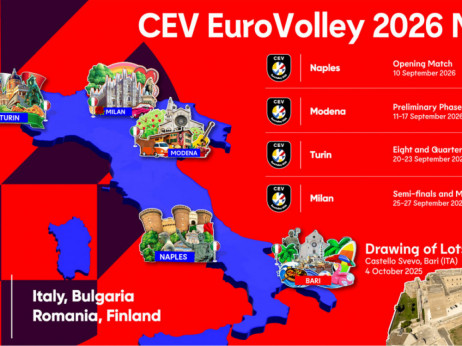 CEV objavio: Žreb za EP u odbojci za muškarce održaće se u Bariju, finale u Milanu
