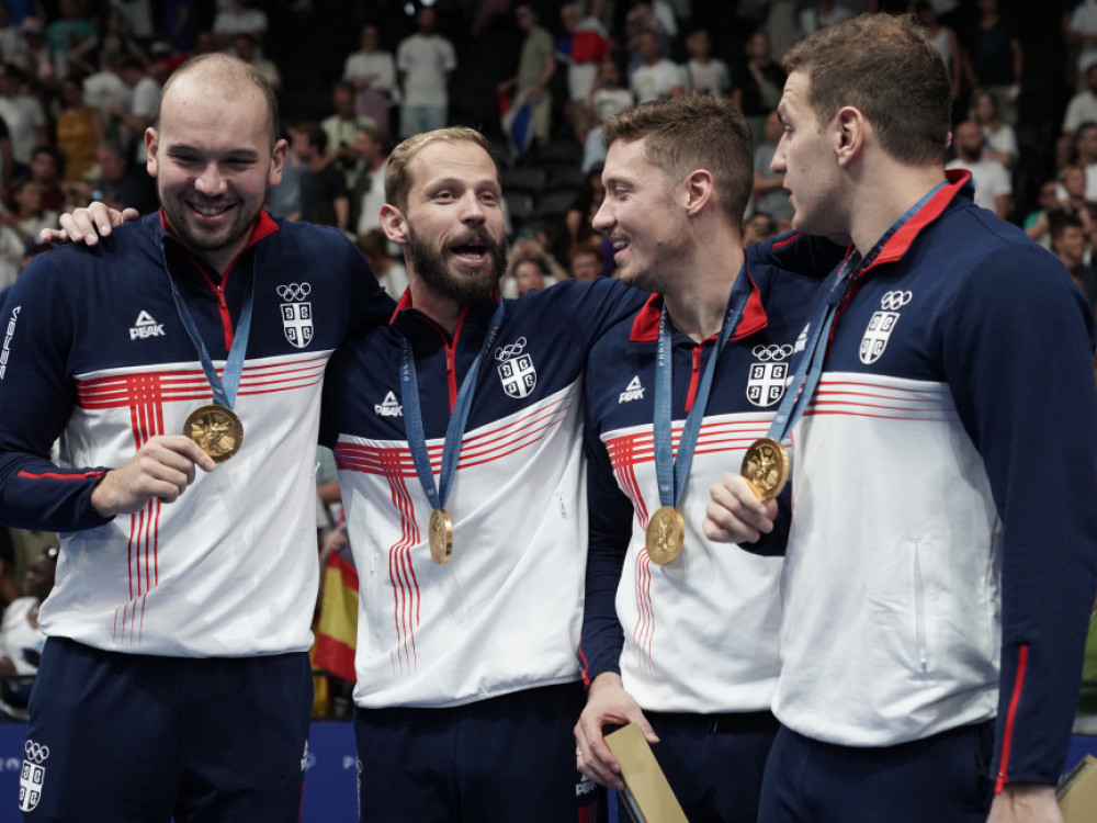 Vaterpolisti Srbije, posle osvajanja olimpijske medalje u Parizu prošle godine